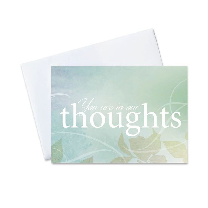 CEO Cards Sympathy Cards with Envelopes from Group (In Our Thoughts) Bulk 25 Pack of Elegantly Designed Condolence Cards with Envelopes from Us (5x7 inch - A7) Family, Business, Employees & Clients (S1603) - Image 1